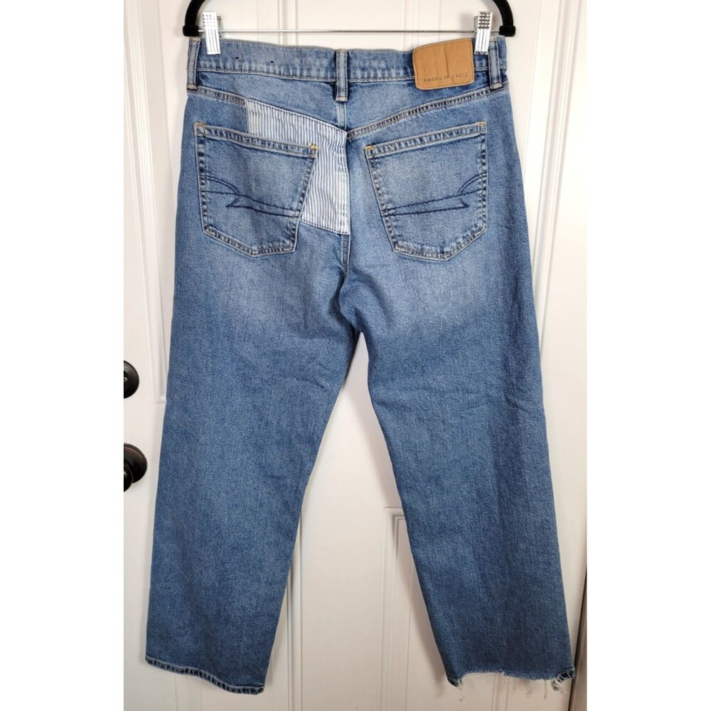 American Eagle Womens Strigid Low-Rise Baggy Straight Jeans Size 6 - Picture 7 of 8